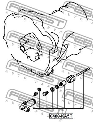 Цилиндр сцепления рабочий FEBEST 0480KA5T