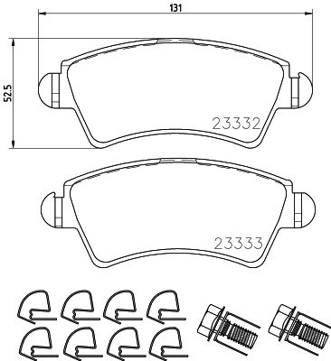 Колодки тормозные дисковые передние Mintex MDB2584