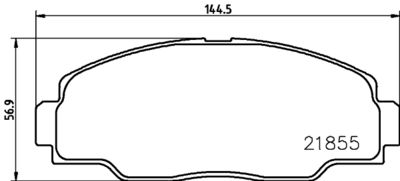 Колодки тормозные дисковые передние Nisshinbo NP1097