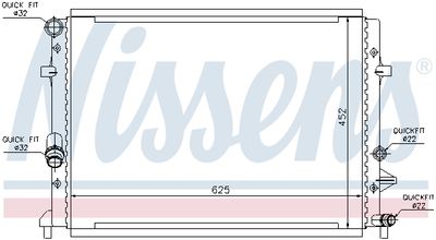 Радиатор системы охлаждения NISSENS 65295