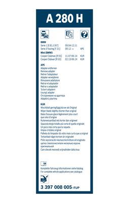 Щетка стеклоочистителя BOSCH 3397008005