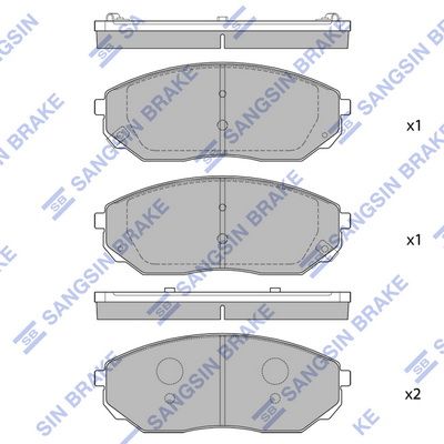 Колодки тормозные передние SANGSIN SP1153