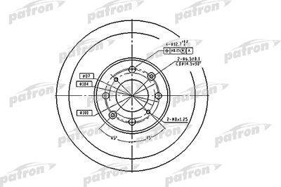 Диск тормозной передний PATRON PBD1436