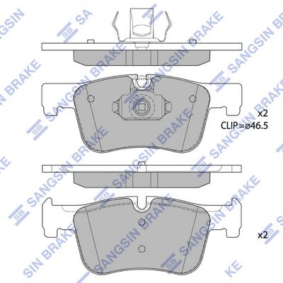 Колодки тормозные дисковые SANGSIN SP4144