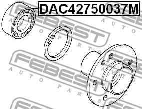 Подшипник ступицы задней FEBEST DAC42750037M