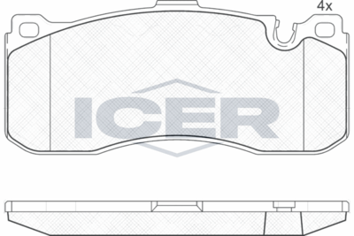 Колодки тормозные дисковые ICER 181964