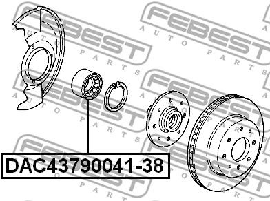 Подшипник передней ступицы FEBEST DAC4379004138