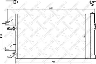 Радиатор кондиционера STELLOX 1045407SX