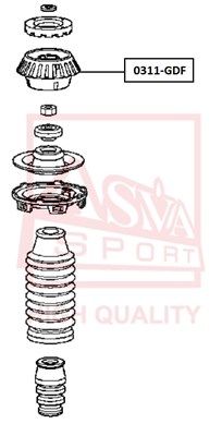 Опора амортизатора переднего ASVA 0311GDF