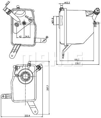 Бачок расширительный MAHLE CRT205000S