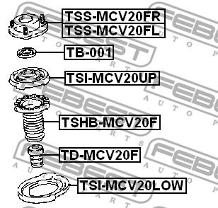 Опора пружины передняя верхняя TOYOTA 4847141012