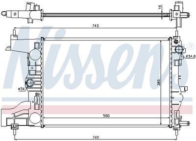 Радиатор системы охлаждения NISSENS 616903