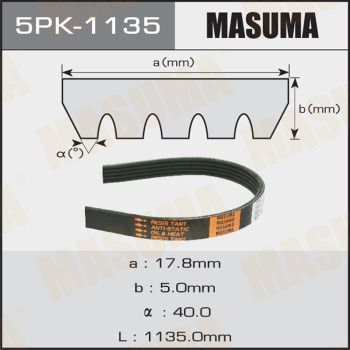Ремень поликлиновой Masuma 5PK1135
