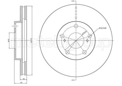 Диск тормозной METELLI 230979C