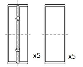 Вкладыш коренной KING MB5352AM025