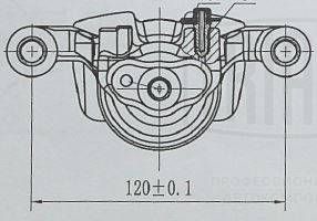 Суппорт тормозной задний левый TRIALLI CF162105