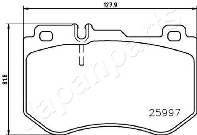 Колодки тормозные передние JAPANPARTS PA0515AF