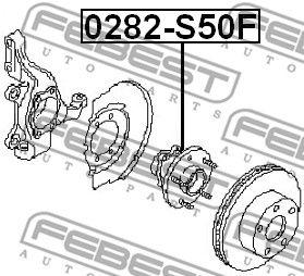 Ступица передняя FEBEST 0282S50F