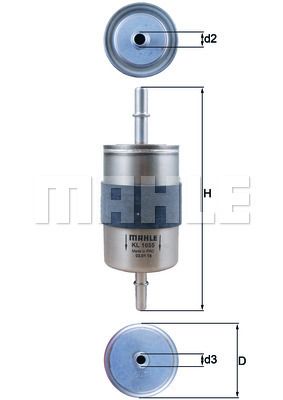 Фильтр топливный MAHLE KL1055