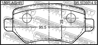 Колодки тормозные задние FEBEST 1801ASHR