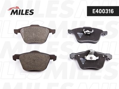 Колодки тормозные передние Miles E400316