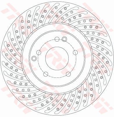 Диск тормозной передний TRW DF6153S