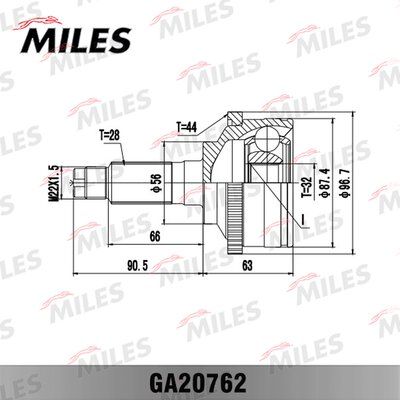 ШРУС наружный Miles GA20762