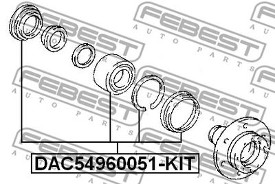 Подшипник передней ступицы FEBEST DAC54960051KIT