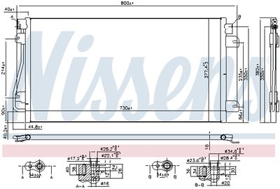 Радиатор кондиционера NISSENS 94660