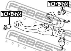 Сайлентблок переднего нижнего рычага задний FEBEST TAB375