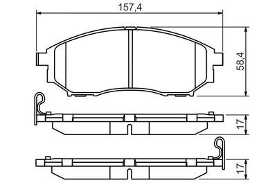 Колодки тормозные дисковые передние BOSCH 0986494295