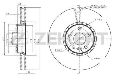 Диск тормозной передний Zekkert BS5832