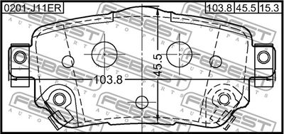 Колодки тормозные задние FEBEST 0201J11ER