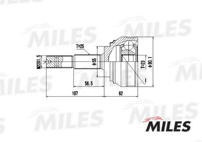 ШРУС наружный Miles GA20334
