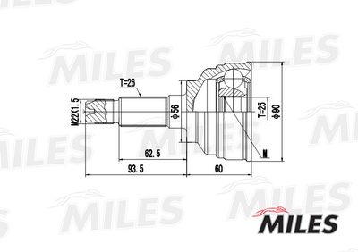 ШРУС наружный Miles GA20206