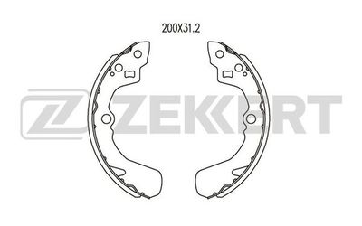Колодки тормозные задние барабанные Zekkert BK4090