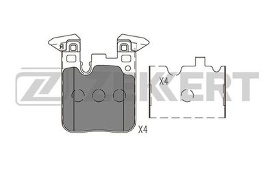 Колодки тормозные дисковые задние Zekkert BS1402