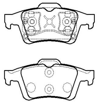 Колодки тормозные дисковые задние HSB HP5142