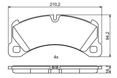 Колодки тормозные передние BOSCH 0986494757