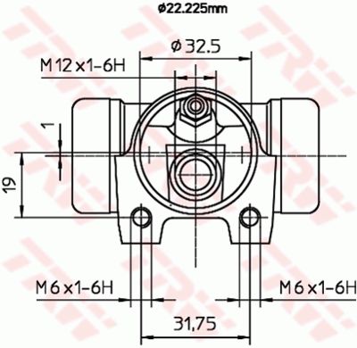 Цилиндр тормозной рабочий TRW BWH373