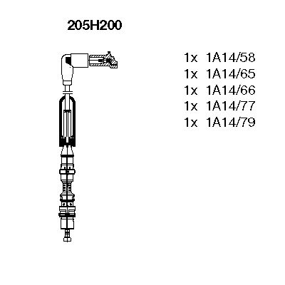 Комплект проводов высоковольтных BREMI 205H200