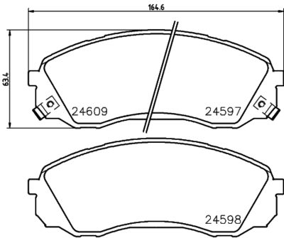 Колодки тормозные дисковые передние Nisshinbo NP6005