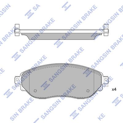 Колодки тормозные передние SANGSIN SP4262