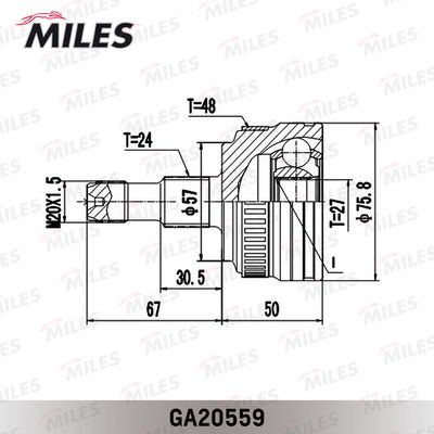 ШРУС наружный Miles GA20559