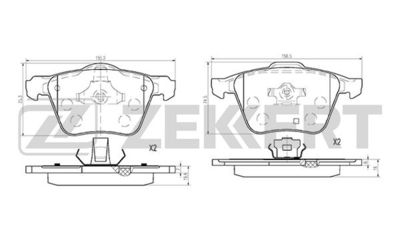Колодки тормозные дисковые передние Zekkert BS1022