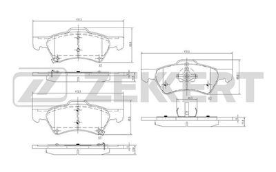 Колодки тормозные дисковые передние Zekkert BS2839