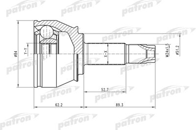 ШРУС наружный комплект PATRON PCV1419