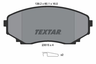 Колодки тормозные дисковые передние TEXTAR 2351501