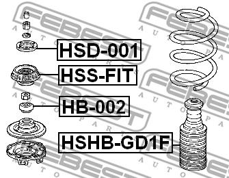 Подшипник передней опоры амортизатора FEBEST HB002
