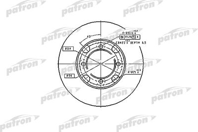 Диск тормозной передний PATRON PBD2572